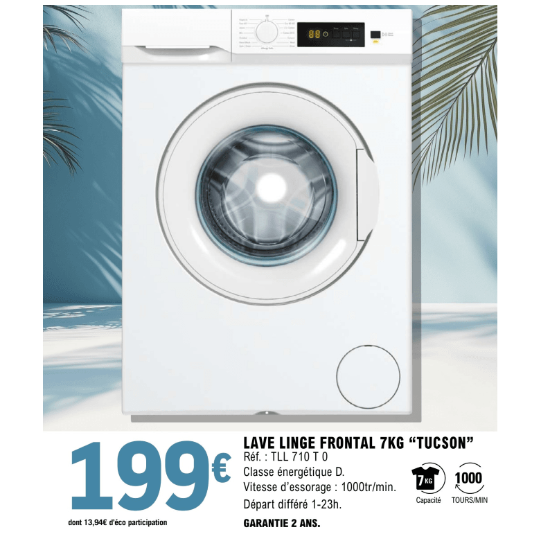 LAVE LINGE FRONTAL 7KG - TUCSON